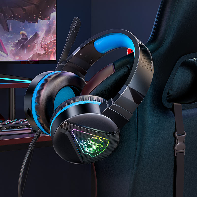 Проводные внешние наушники HOCO W104 Drift gaming Headphone, синие