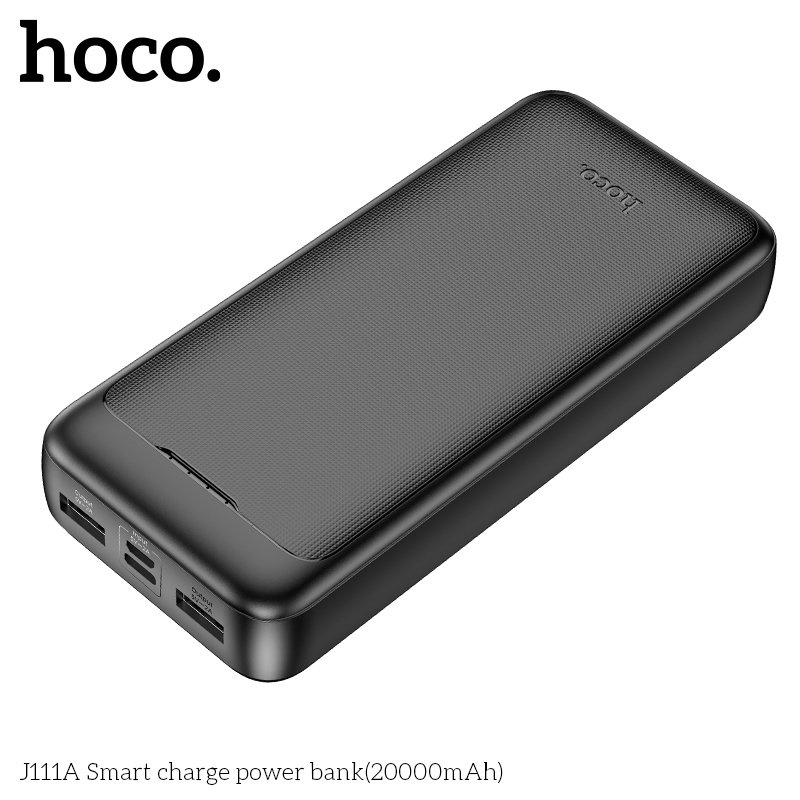 Внешний аккумулятор Power Bank 20000 mAh HOCO J111A  Smart, черный