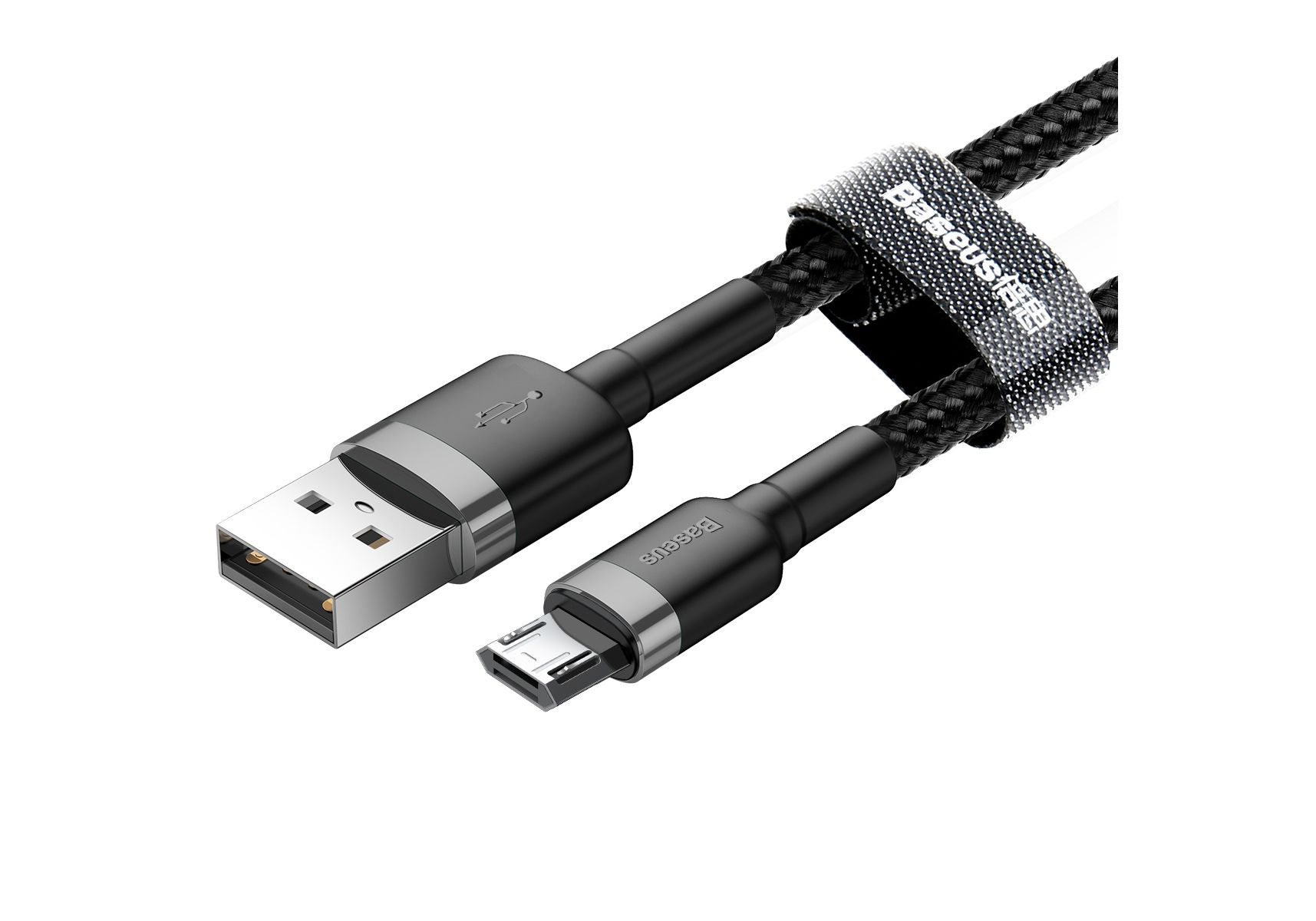 USB кабель micro USB BASEUS Cafule (2.4А) 1 м, черно-серый