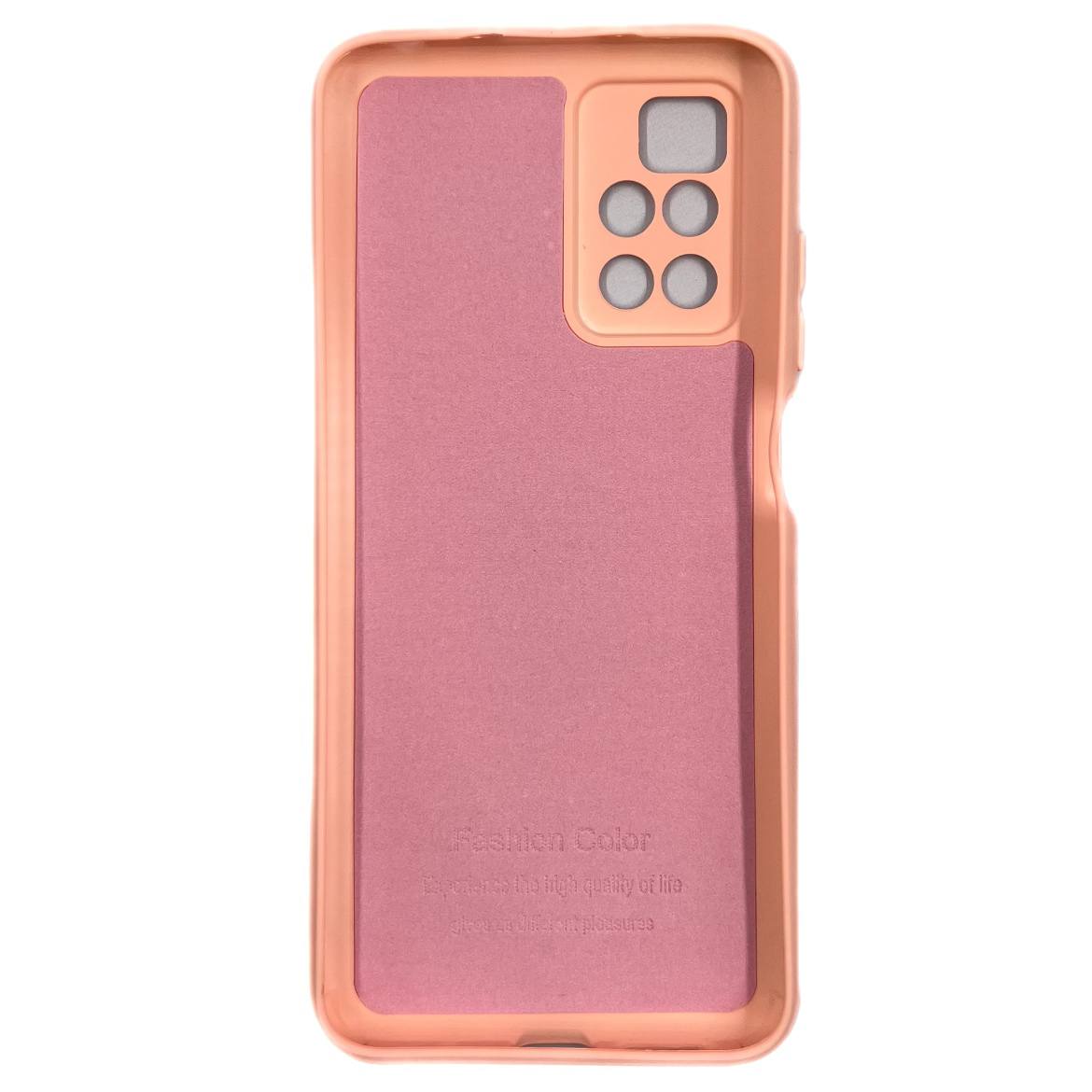 Чехол силиконовый гладкий Soft Touch Xiaomi Redmi 10, персиковый