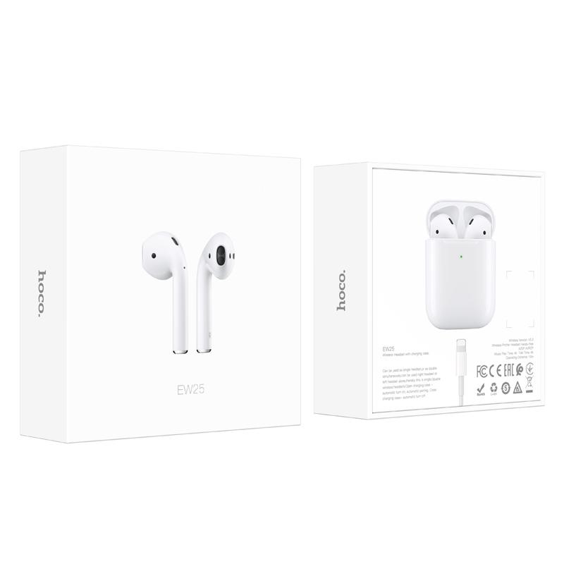Беспроводные наушники HOCO EW25 Bluetooth True Wireless BT headset, белые