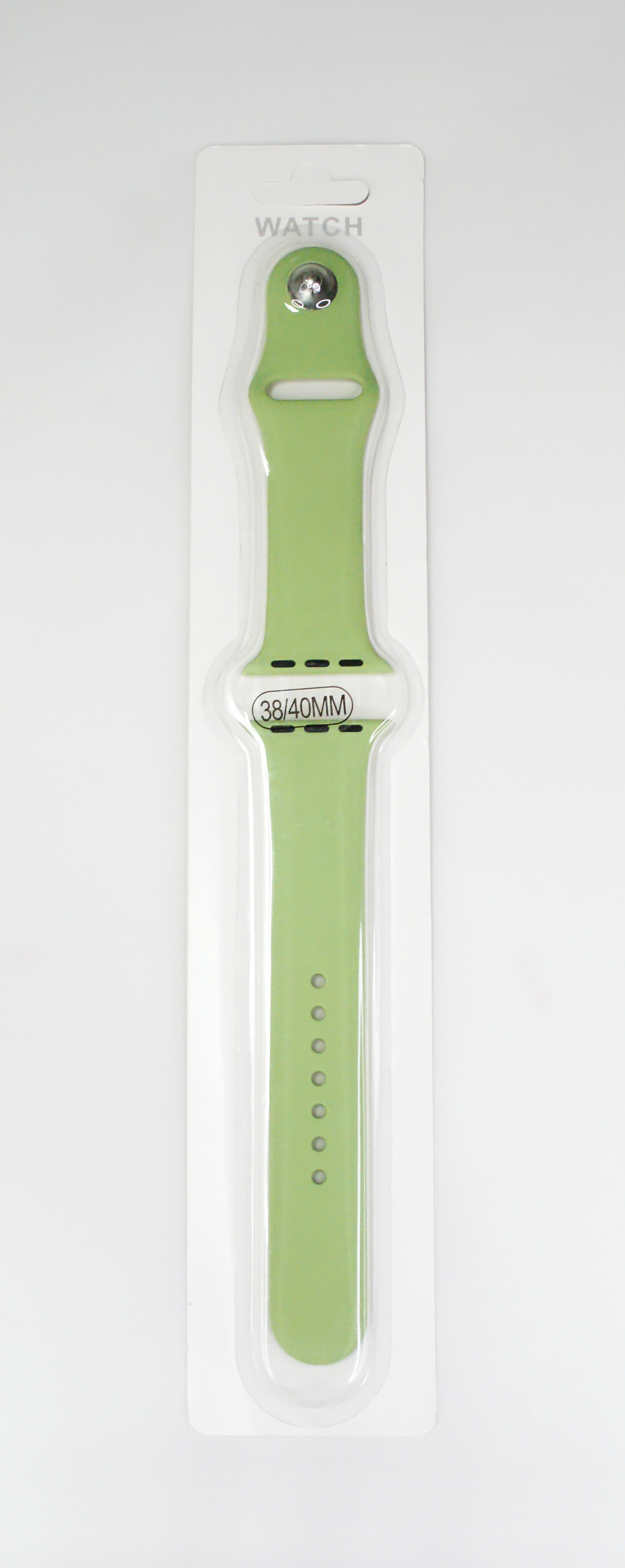 Ремешок силиконовый для Apple Watch 38/ 40 мм Sport Band, салатовый №1