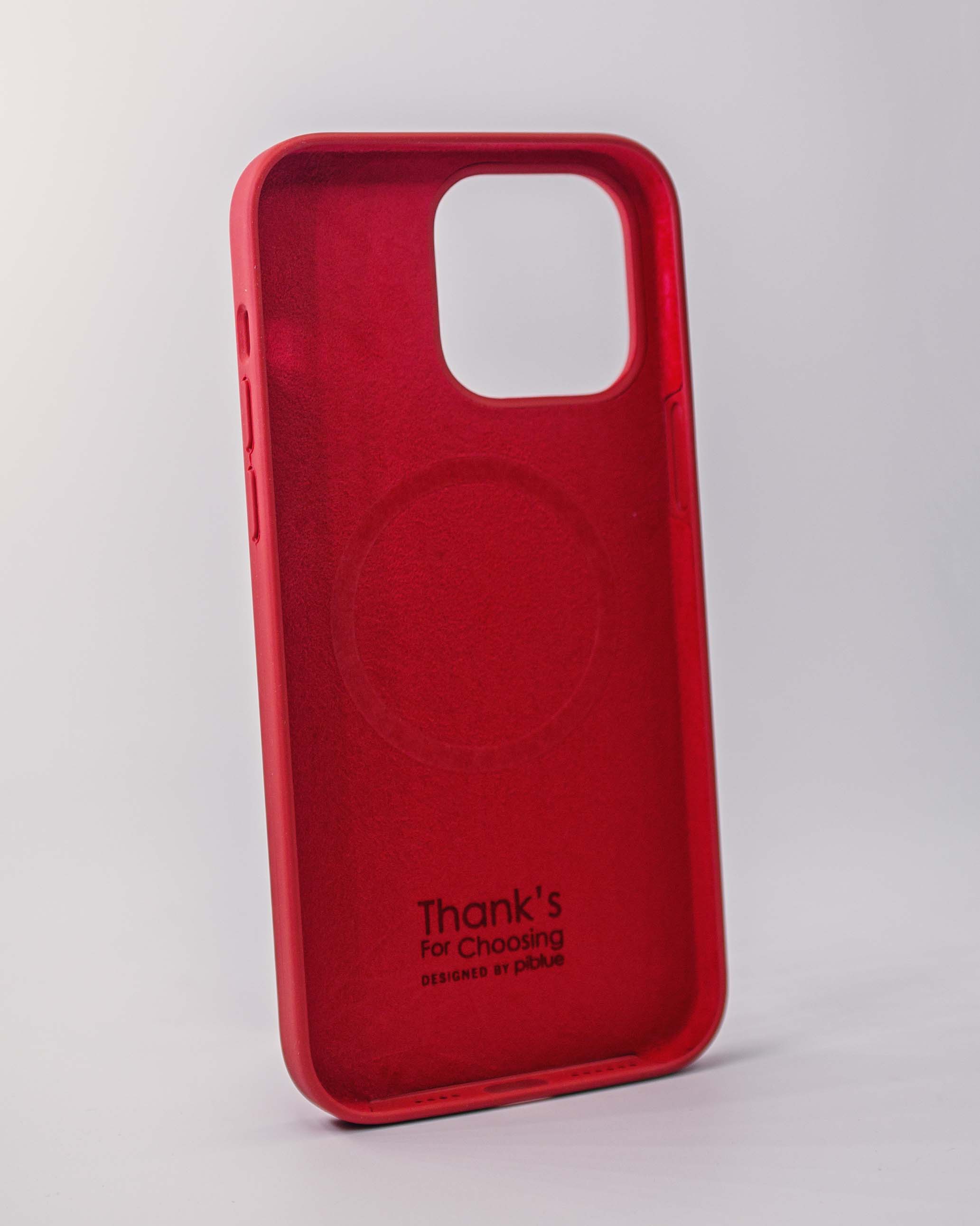 Чехол Piblue iPhone 14 Pro Max Silicone MagSafe, красный