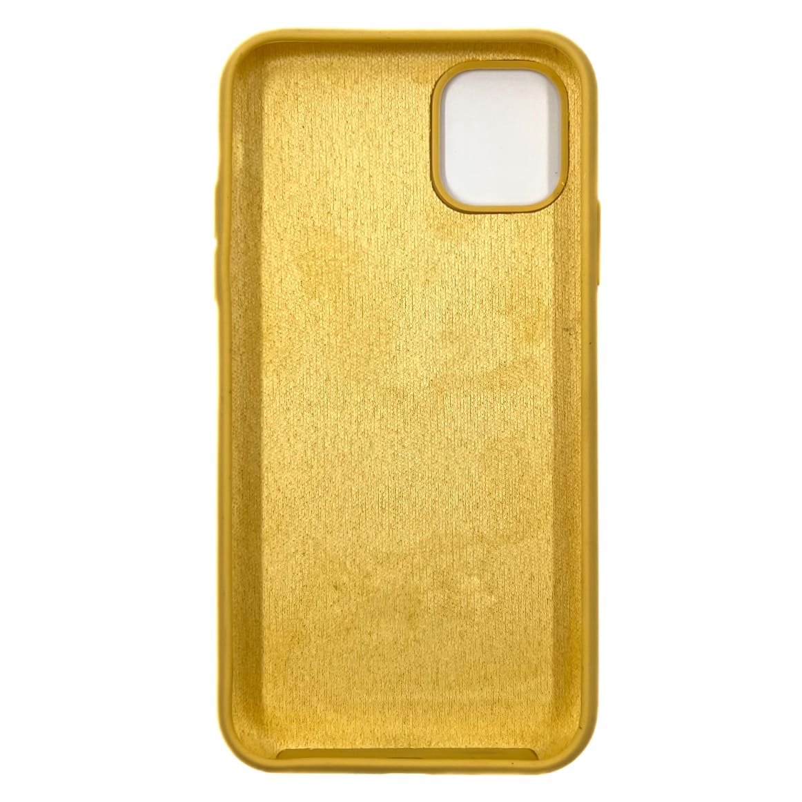 Чехол силиконовый гладкий Soft Touch iPhone 11, желтый №4 (закрытый низ)