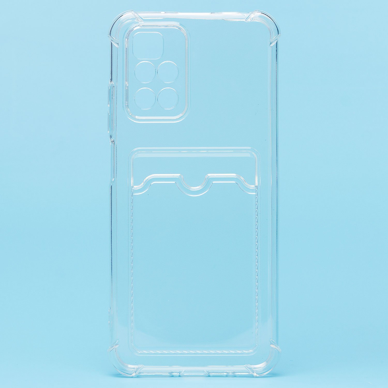 Чехол силиконовый с визитницей Xiaomi Redmi 13C прозрачный