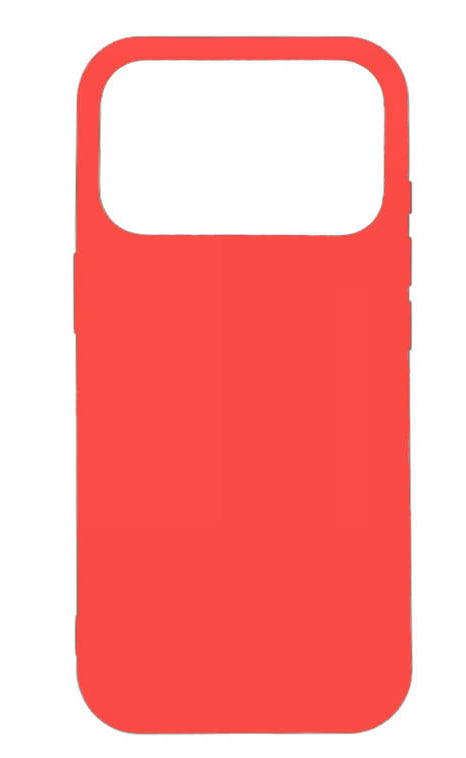 Чехол силиконовый гладкий Soft Touch iPhone 17 Pro Max, красный (закрытый низ)