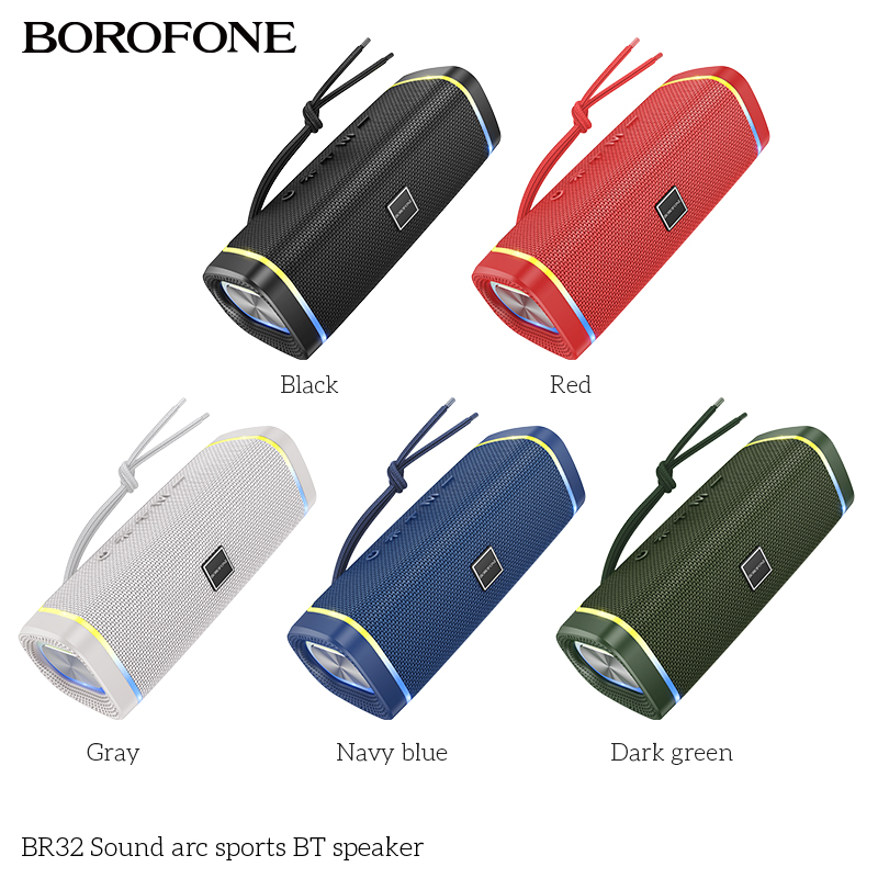 Колонка портативная BOROFONE BR32 Sound arc sports BT speaker, черная