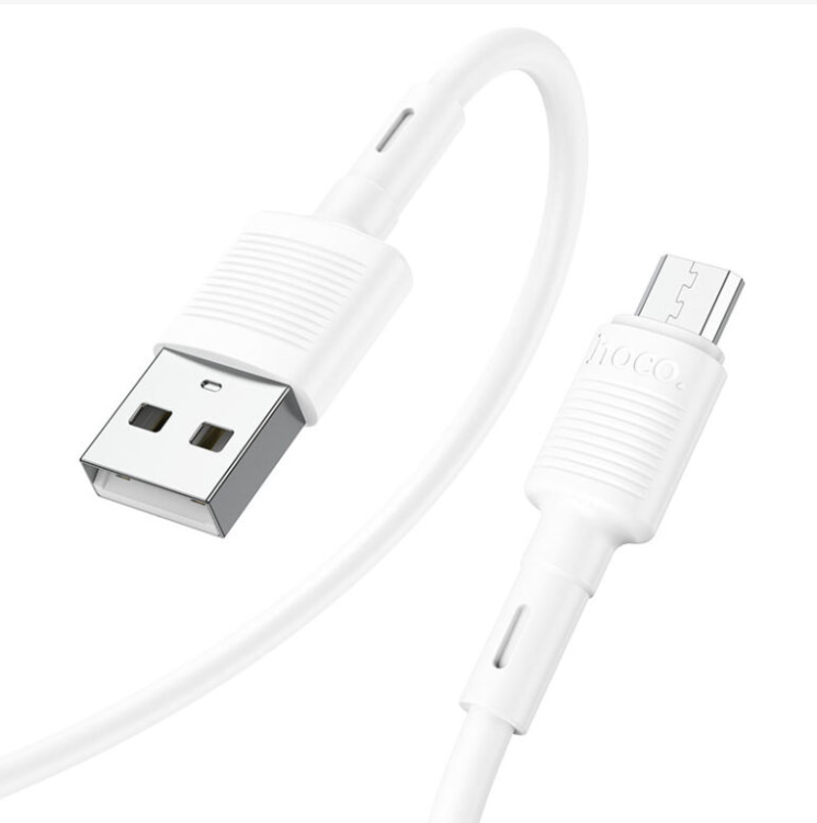 USB кабель micro USB HOCO X83 Victory (100см. 2.4A), белый