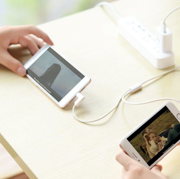 USB кабель Lightning HOCO X12 (2 в 1) Lightning+ micro USB (120см. 2.4A) (магнитные наконечники)