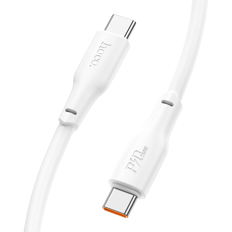 USB-C кабель HOCO X93 Force 60W Type-С to Type-С (200см. 3A), белый
