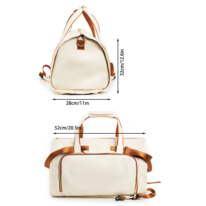 Сумка дорожная портплед рюкзак бежевая