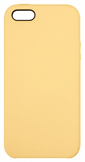 Чехол силиконовый гладкий Soft Touch iPhone 5/ 5S/ SE, желтый (без логотипа)