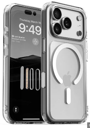 Чехол силиконовый Clear Case MagSafe iPhone 17 Pro, orig, прозрачный