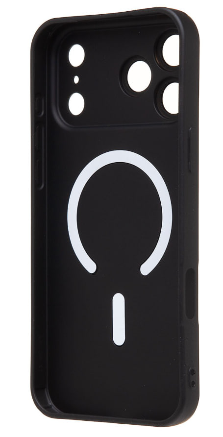 Чехол силиконовый MagSafe Matte iPhone 17 Pro Max, черный