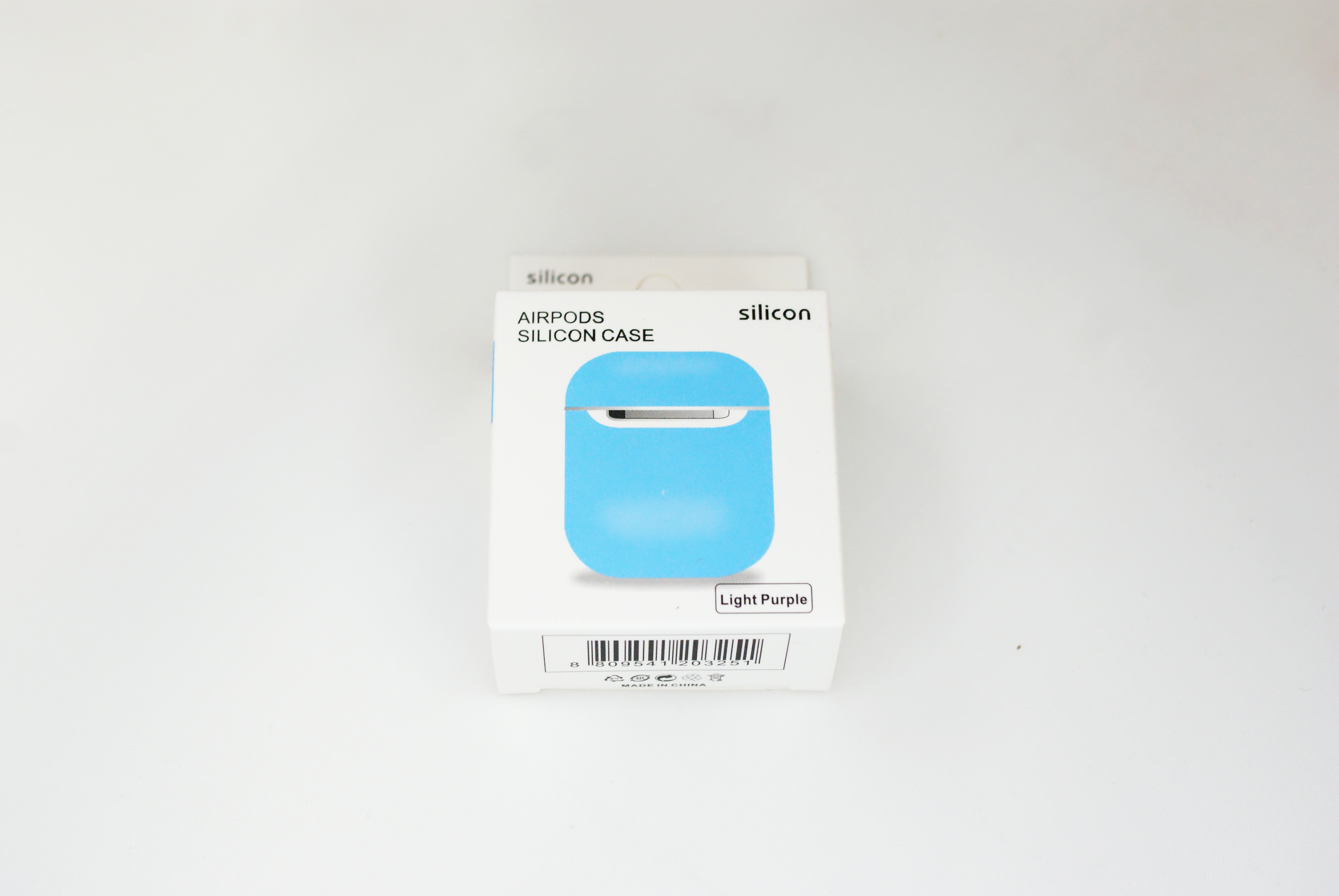 Чехол-бокс для Apple Airpods силиконовый, голубой