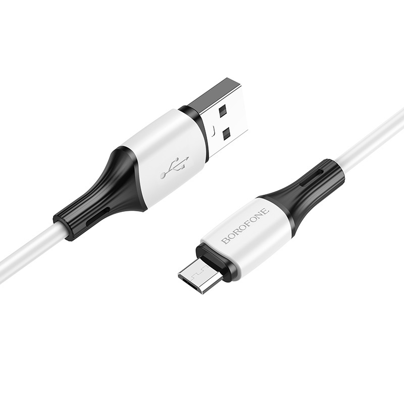 USB кабель micro USB BOROFONE BX79 Термостойкий, силикон (100см. 2,4A), белый