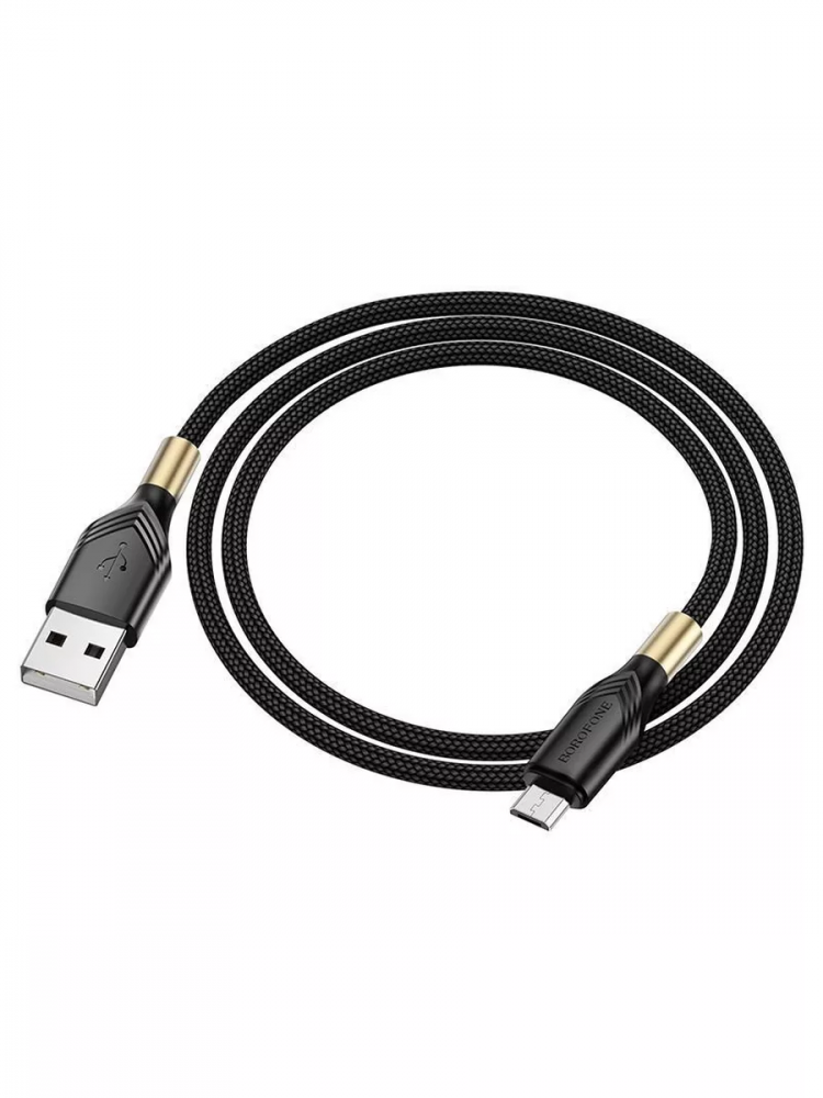 USB кабель micro USB BOROFONE BX92 Advantage (100см. 2.4A), черный