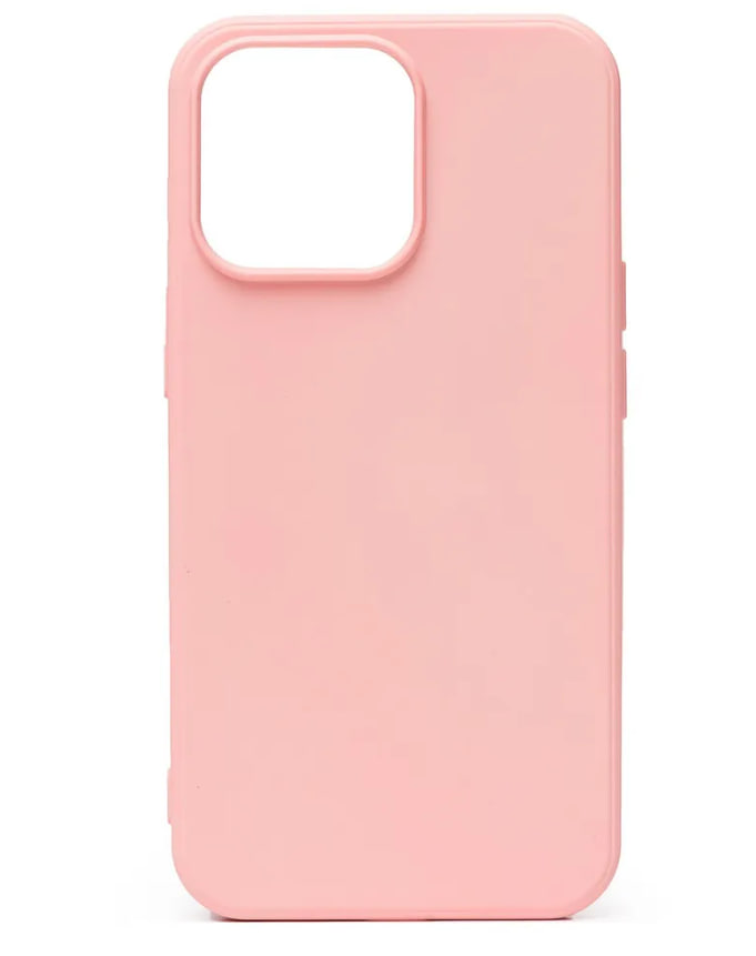 Чехол силиконовый гладкий Soft Touch iPhone 13 Pro Max, светло-розовый №6 (закрытый низ)