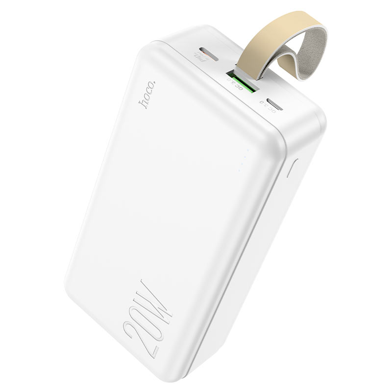 Внешний аккумулятор Power Bank 30000 mAh HOCO J87B Tacer PD20W + QC3.0 power, белый