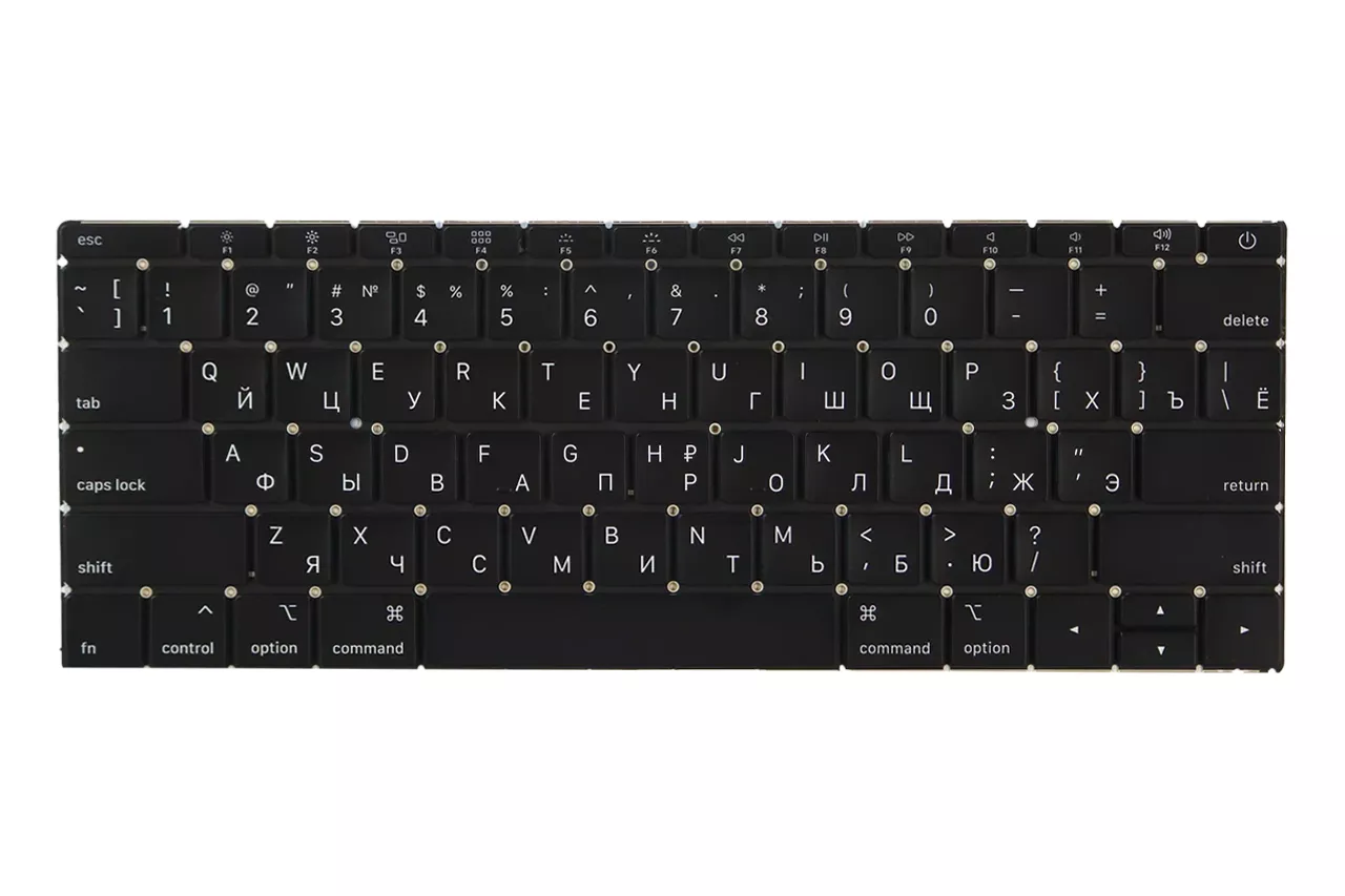 Клавиатура MacBook Pro 13" Retina A1989/A1990 Прямой Enter (ANSI) RUS (Org)