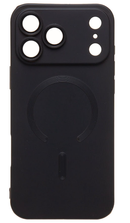 Чехол силиконовый MagSafe Matte iPhone 17 Pro Max, черный