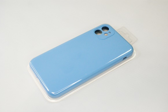 Чехол силиконовый гладкий Soft Touch iPhone 11, светло-синий №53, 38