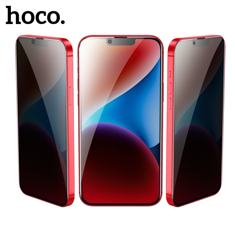 Защитное стекло iPhone 13 Pro Max/ 14 Plus HOCO G15 full-screen anti-spy, черное