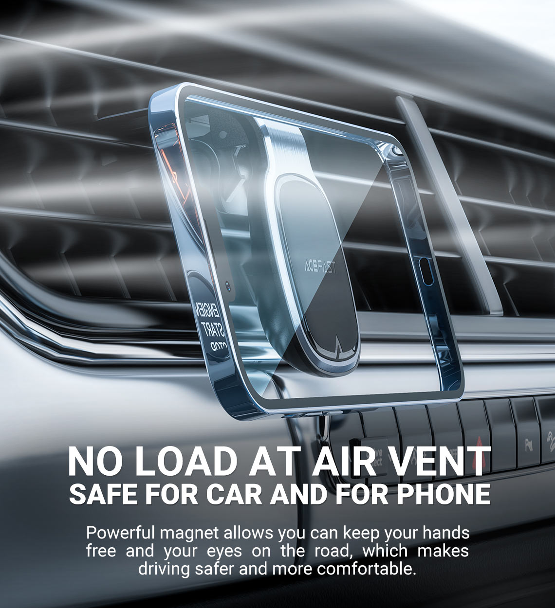 Держатель автомобильный магнитный ACEFAST D16, серый