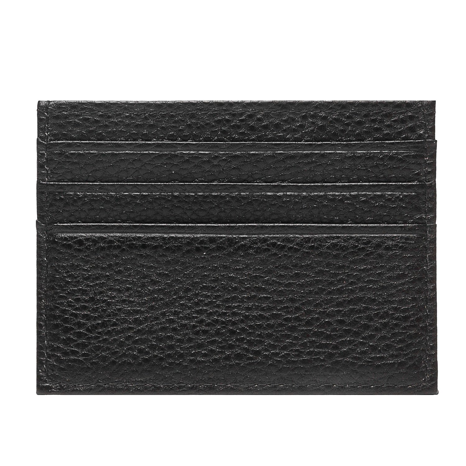 Картхолдер - футляр для карт (нат, кожа), черный J036