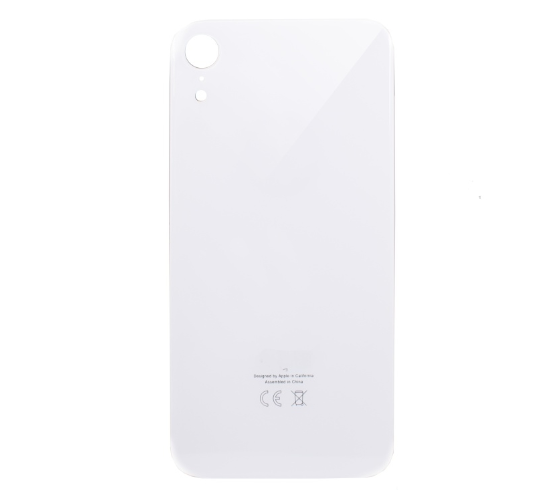 Задняя крышка iPhone XR стеклянная, легкая установка, белый (CE)