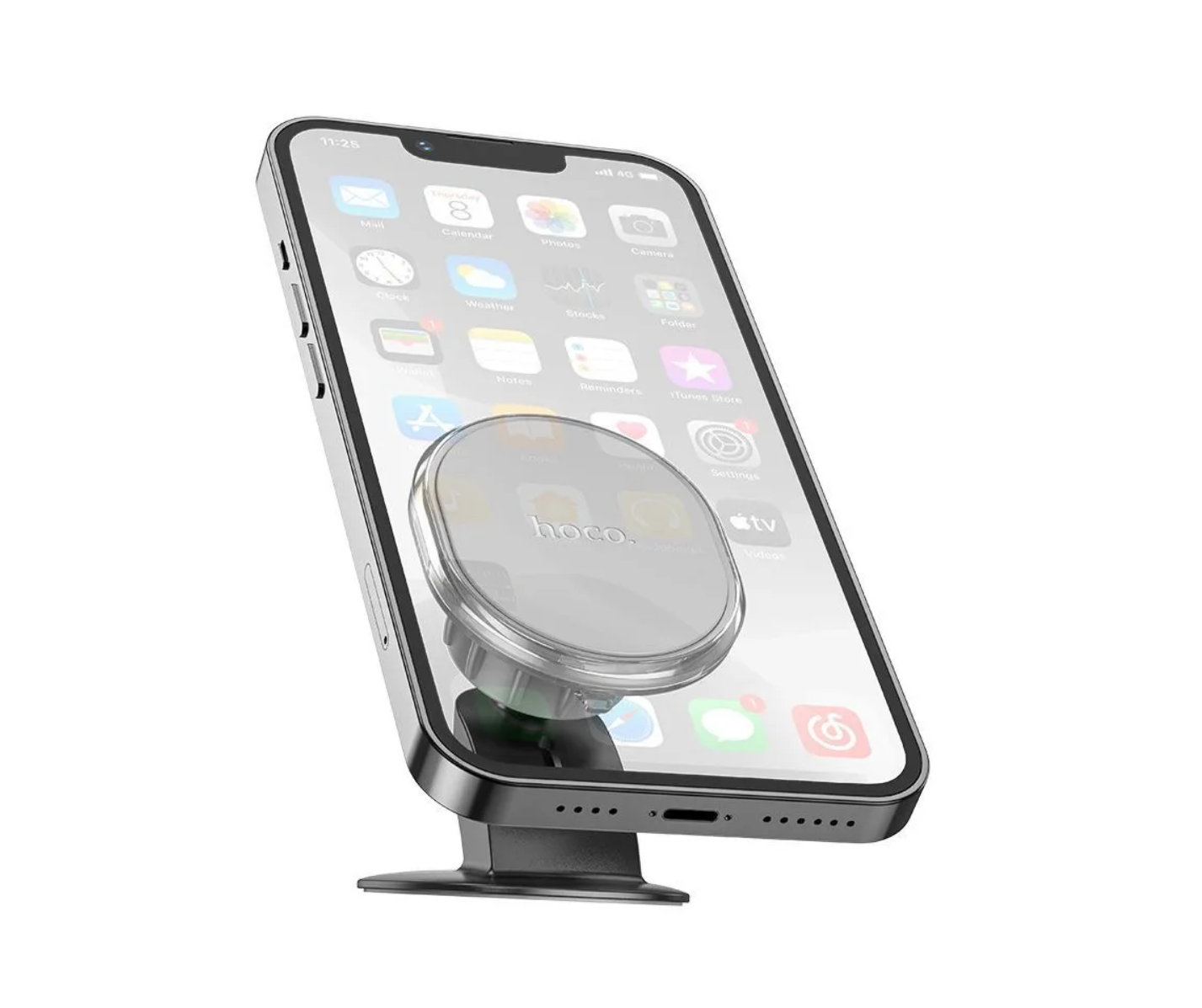 Держатель автомобильный HOCO H2 Crystal magnetic car holder (air outlet), серый