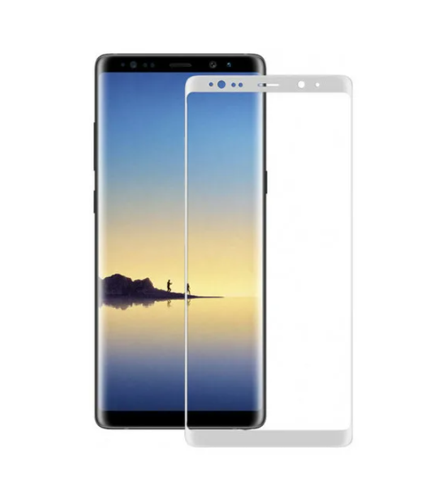 Защитное стекло Samsung Note 8 полное покрытие, белое