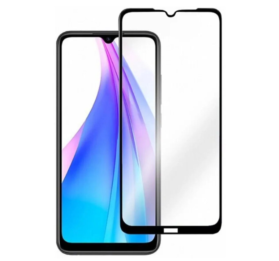 Защитное стекло Xiaomi Redmi Note 8T 11D полное покрытие, черное (упаковка)