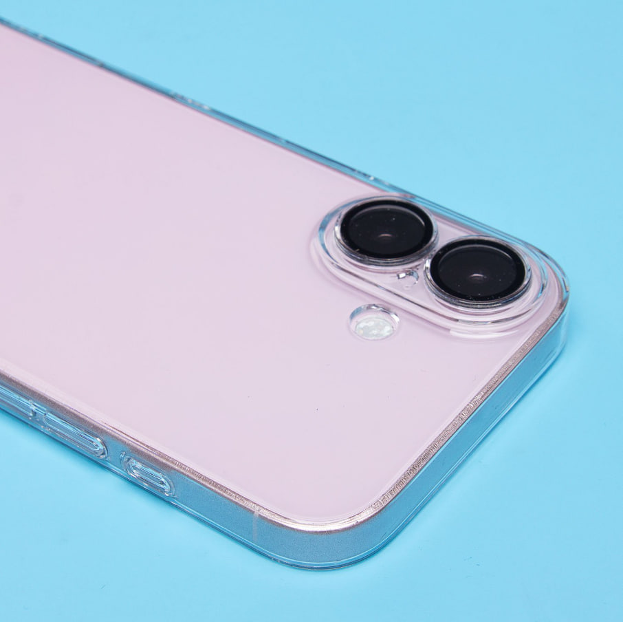 Чехол iPhone 16 с защитной линзой, прозрачный