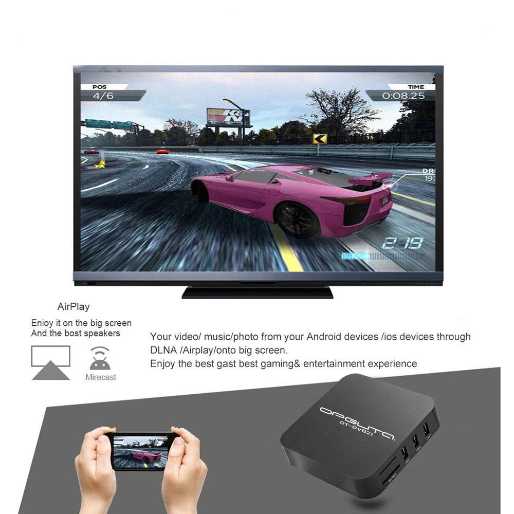 Медиа плеер DVB21 (Cortex A7, Android10.1, 1Гб, Flash 8ГБ, Wi-Fi) черный