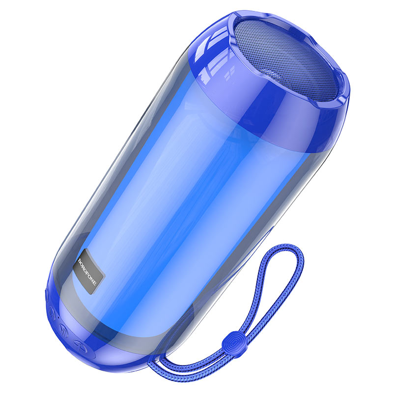 Колонка портативная BOROFONE BR25 Crazy Sound BT 5.3, 5W, microSD/ USB/ FM/ RGB, синяя