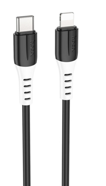 USB-C кабель HOCO X82 PD Type-C to Lightning Silicone (100см), черный