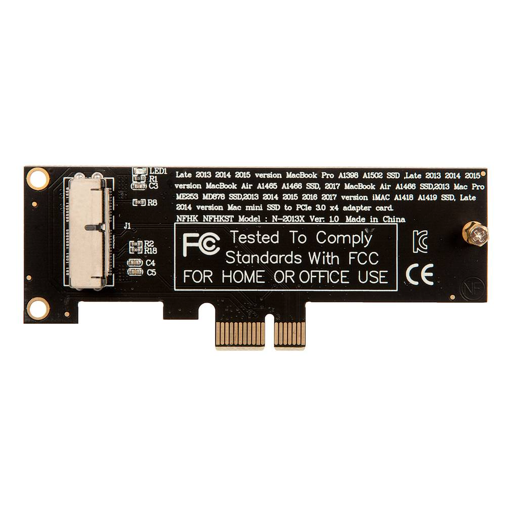 Плата расширения для SSD Apple 2013 - 2017 на PCIe x1 / NFHK N-2013X (Org)