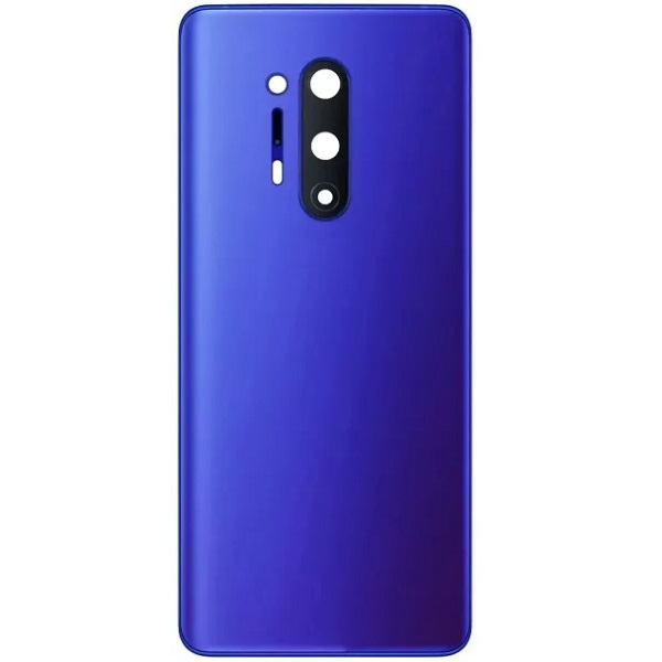 Задняя крышка в сборе со стеклом камеры OnePlus 8 Pro (Синяя) Premium (Org)