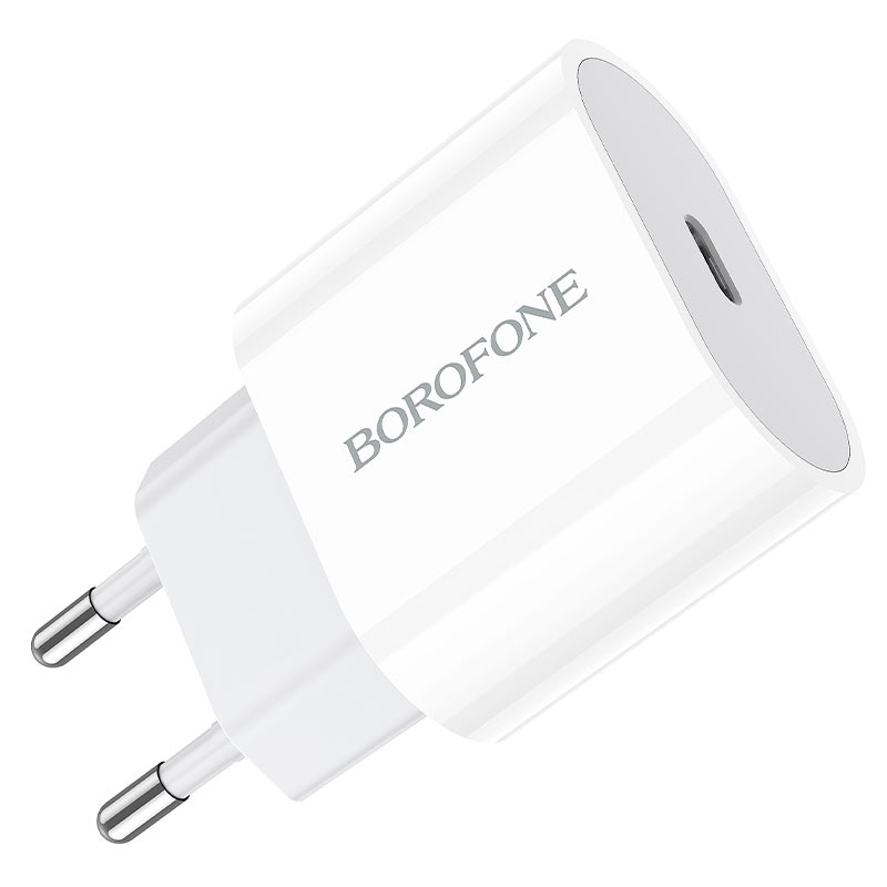 Сетевой адаптер BOROFONE BA61A Origin single Type-C charger, белый