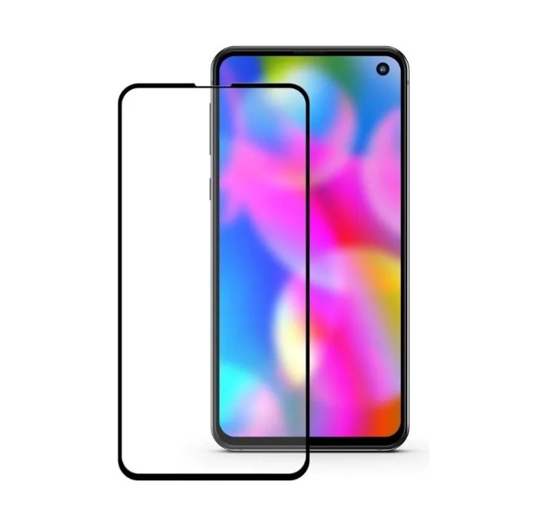 Защитное стекло Samsung S10e SM-G970 полное покрытие, черное (тех упаковка)