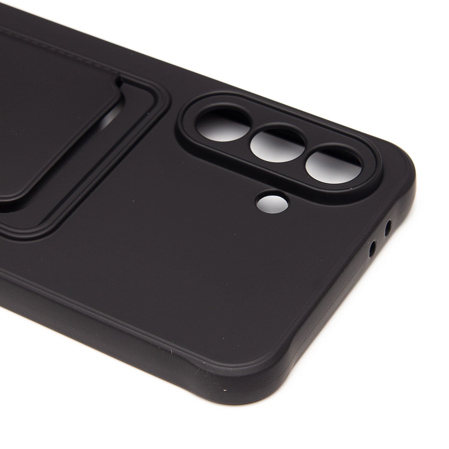 Чехол силиконовый с визитницей Samsung A36 5G, черный