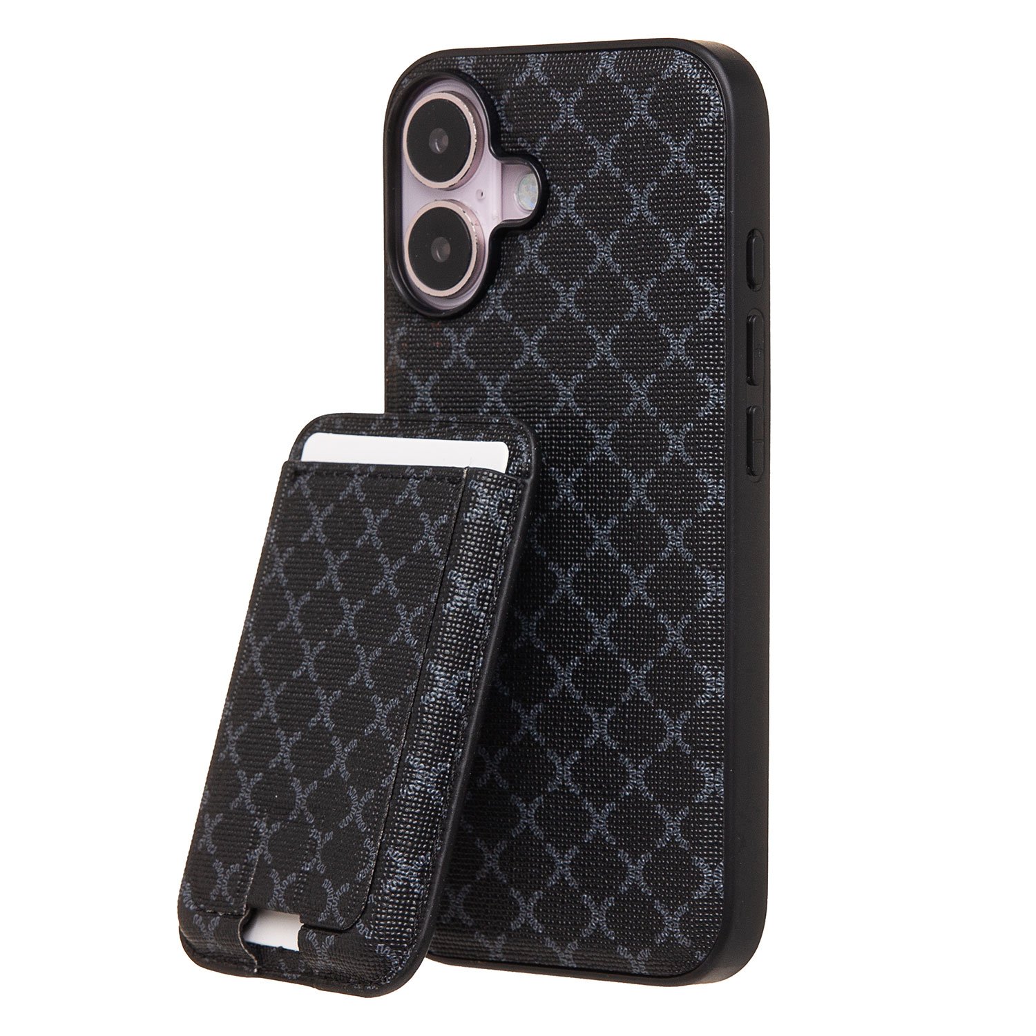 Чехол силиконовый с картхолдером MagSafe Matte iPhone 16, черный