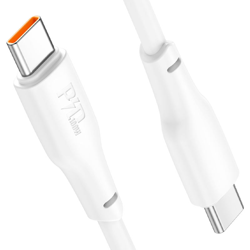 USB-C кабель HOCO X93 Force 240W быстрая зарядка Type-С to Type-С (100см. 5A), белый