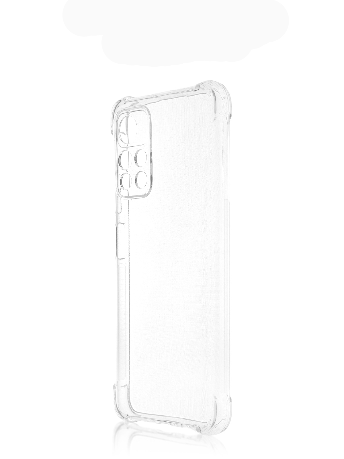 Чехол силиконовый противоударный Xiaomi Poco M4 Pro 5G прозрачный