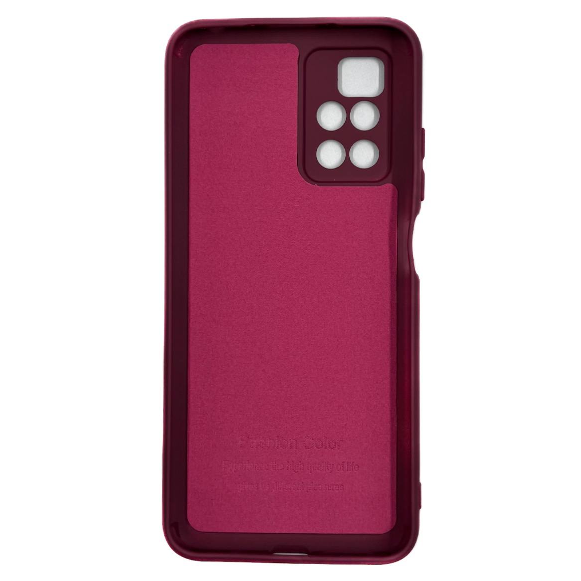 Чехол силиконовый гладкий Soft Touch Xiaomi Redmi 10, бордовый