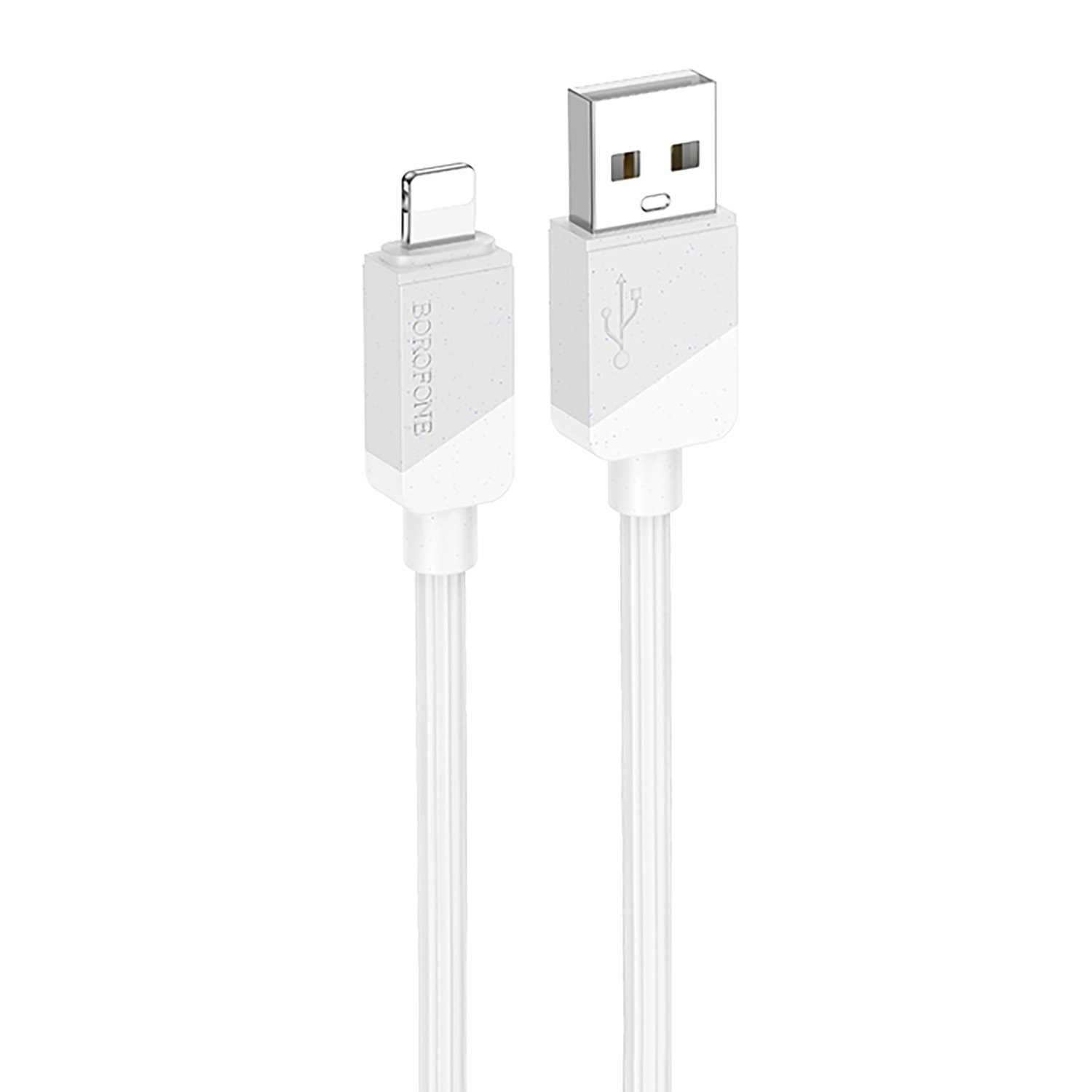USB кабель Lightning BOROFONE BX107 (12W, 2,4A, 100см), белый