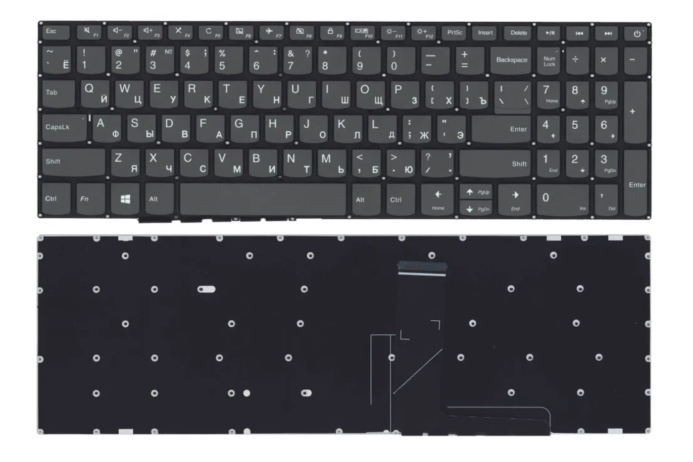Клавиатура для ноутбука Lenovo IdeaPad 320-15ABR, 520-15IKB черная