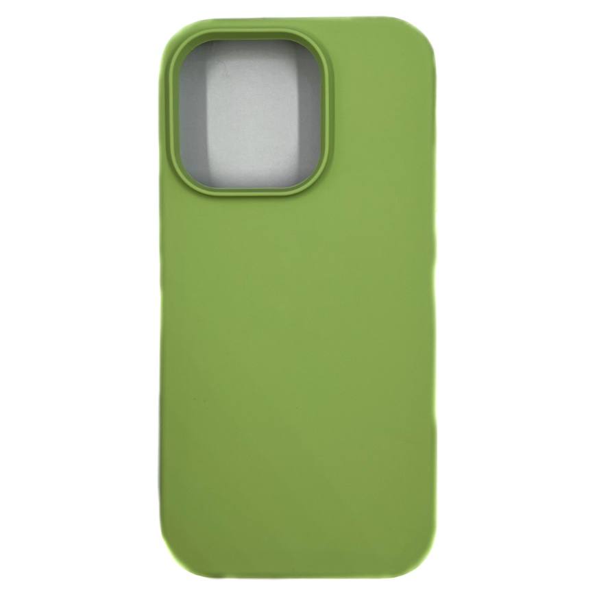 Чехол силиконовый гладкий Soft Touch iPhone 14 Pro, зеленый №1 (закрытый низ)
