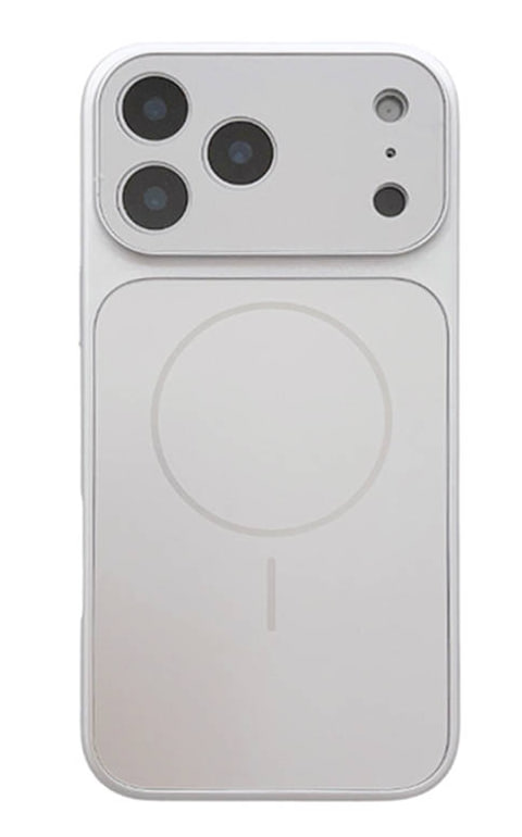 Чехол пластиковый с защитой камер MagSafe YH Original design Phone 17 Pro, серебристый